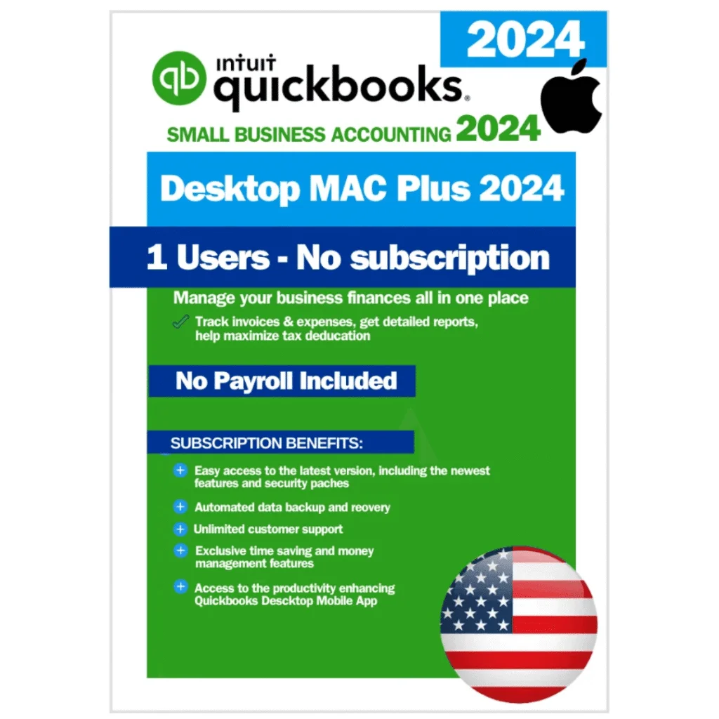 QuickBooks Mac Desktop 2024 – Lifetime License 1 User Key US