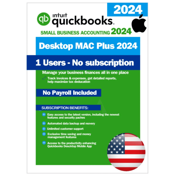 QuickBooks Mac Desktop 2024 – Lifetime License 1 User Key US